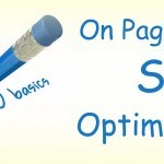 "On-Page SEO Optimization" written on a paper with a blue pen