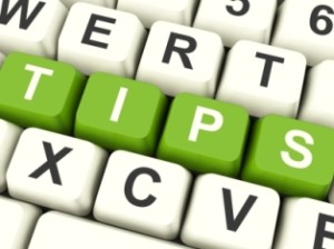 "TIPS" letters written on keyboard buttons 