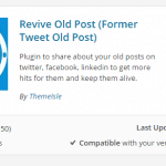 Revive Old Post plugin WP installing screenshot