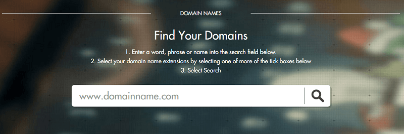 search domain names via Temok