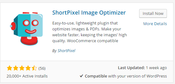 ShortPixel plugin screenshot