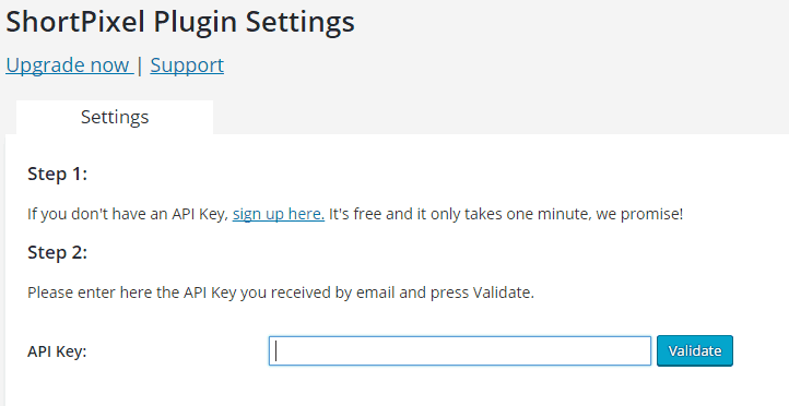 ShortPixel plugin settings